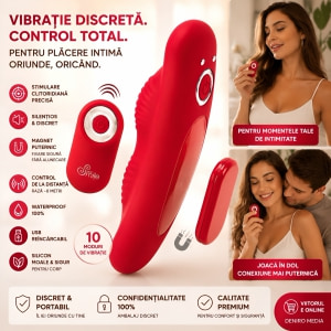 Sweet Smile Vibrator Pentru Chiloți: 10 Moduri, Reîncărcabil Roșu Thumb 10