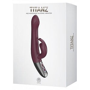 Titanz NMC 21.5cm — 10 Vibrații + 10 Rotații, Reîncărcabil Roșu Thumb 7