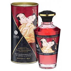 Ulei de Masaj Afrodisiac cu Bule de Șampanie și Senzație de Căldură