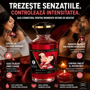 Ulei Masaj Shunga Aphrodisiac Warming Cireșe 100ml Thumb 3