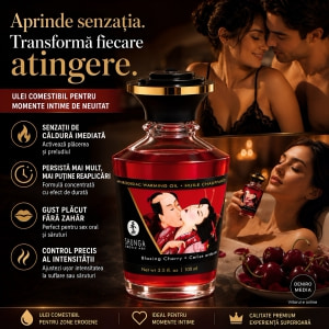 Ulei Masaj Shunga Aphrodisiac Warming Cireșe 100ml Thumb 1