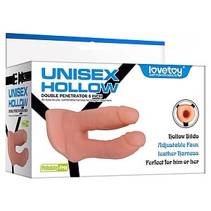 Strap-On Dublu Unisex Hollow Thumb 2