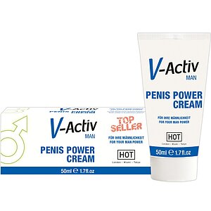 Erecție Prelungită Cremă V-Activ Penis Power