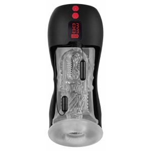 Vibrating Twin Turbo Masturbator Negru Thumb 4