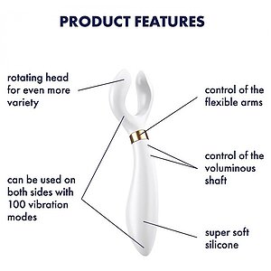 Vibrator Pentru Cuplu Multifun 3 Alb Thumb 5