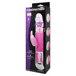 Vibrator Rabbit Rotație Și Împingere Fascination Roz Thumb 6