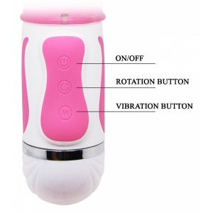 Vibrator Rabbit Rotație Și Împingere Fascination Roz Thumb 4