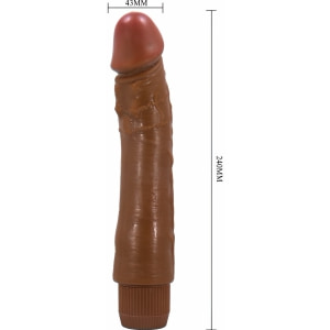 Vibrator Realist Ergonomic Pentru Cuplu 24cm Multi‑viteze Maro Thumb 7