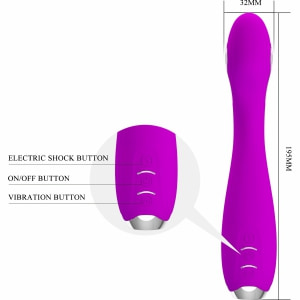 Vibrator Hector Pentru Punctul G, Electroșoc, Reîncărcabil Mov Thumb 12