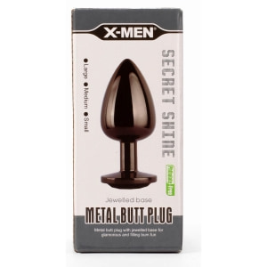 Anal X-MEN Secret Shine Plug L Negru Thumb 4