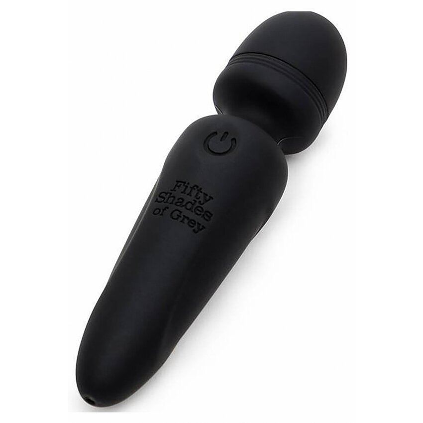 Mini Wand Fifty Shades Of Grey — 20 Moduri, Reîncărcabil Negru