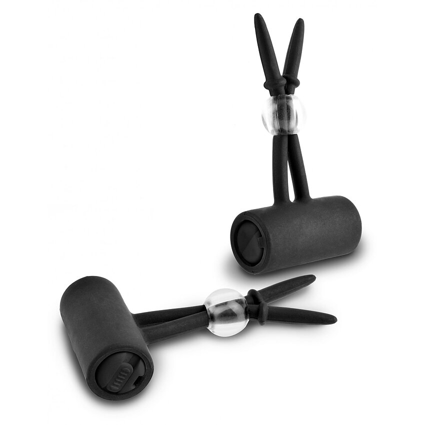 Stimulator Sfârcuri Vibrating Lassos Negru