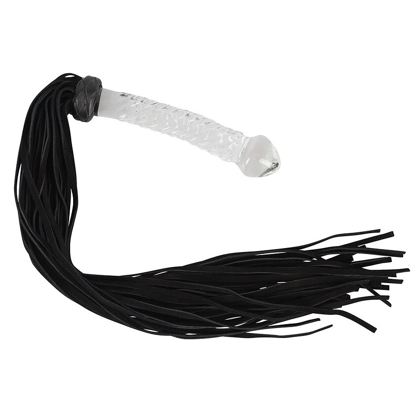 Flogger Glass 2 În 1 Bad Kitty Negru
