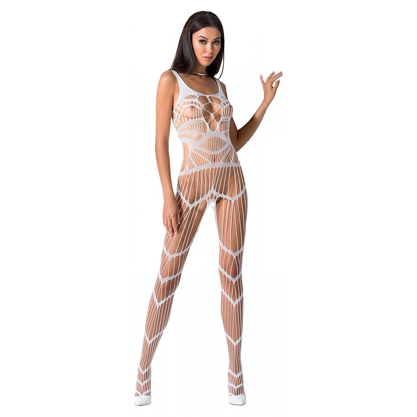 Catsuit Passion BS058 Alb S-L
