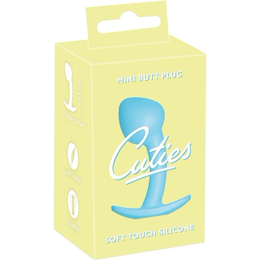 cuties Plug Albastru — Mini Plug silicon 7.1 cm Discret