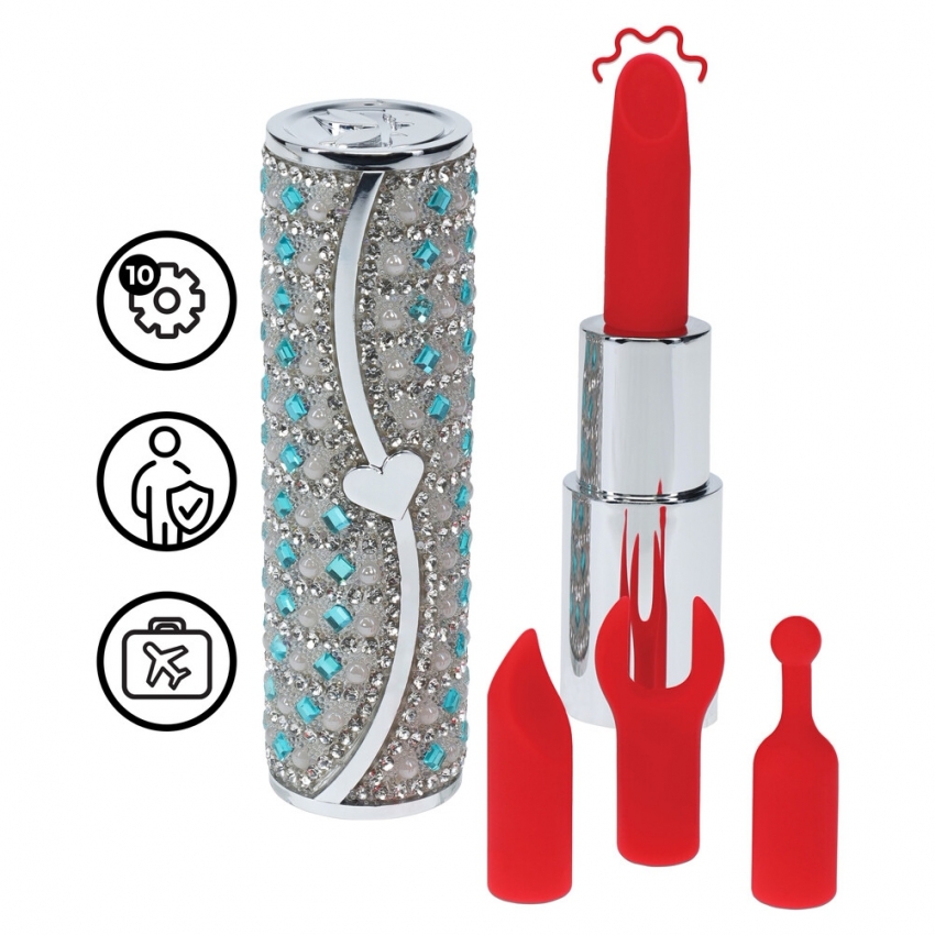 Tiffany Ruj Vibrator 5 Moduri Discret Reîncărcabil Roșu