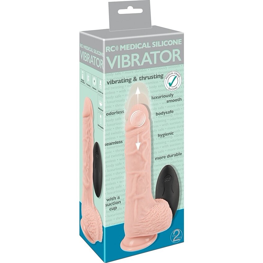 Vibrator RC Medical silicone – Rotații, împingeri, 8 Moduri