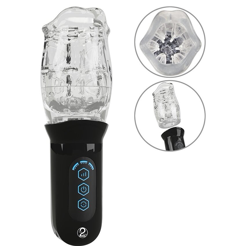 STROKER Masturbator Rotativ Transparent 4 Moduri