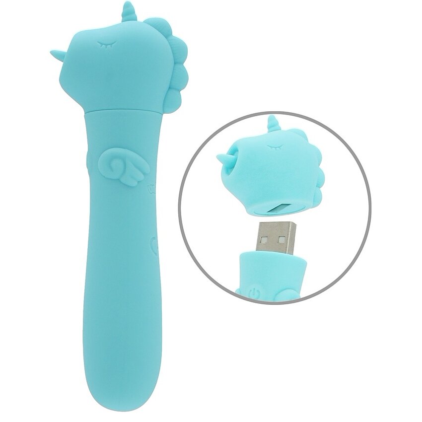 Unihorn Mini Vibrator Unicorn – 10 Moduri, Reîncărcabil Turcoaz