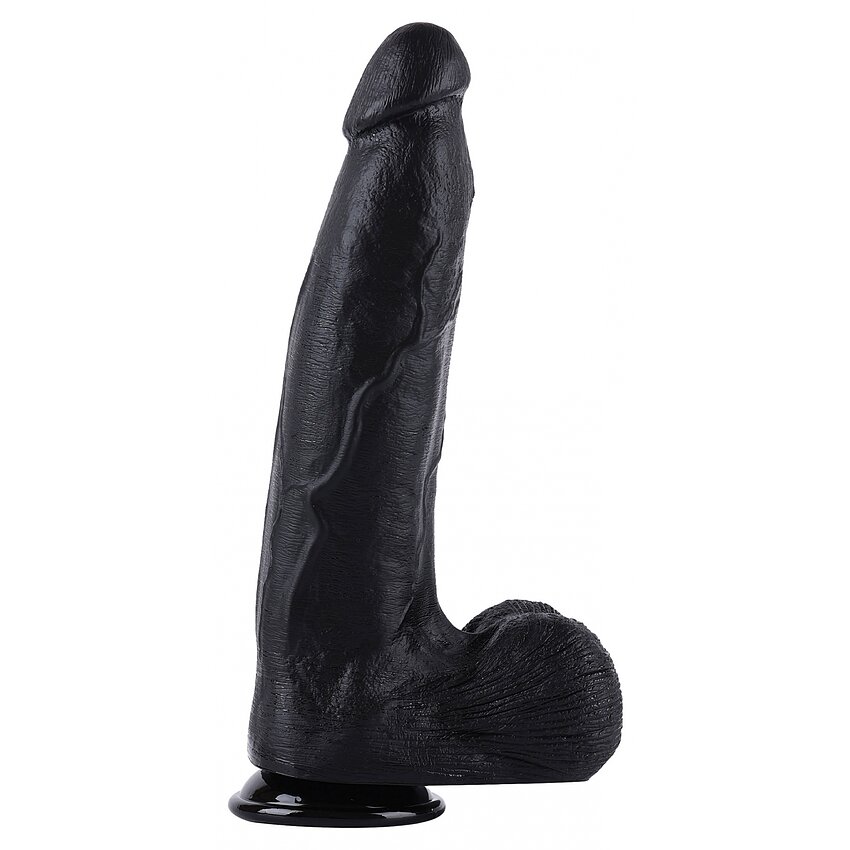 Dong XXL 32 cm Negru – Dildo Realist PVC cu Bază Largă