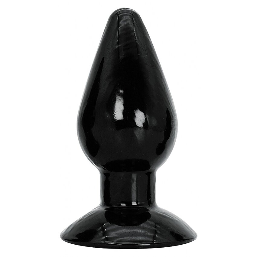 Plug Anal XXL 14 cm — Negru, Bază Lată Pentru siguranță