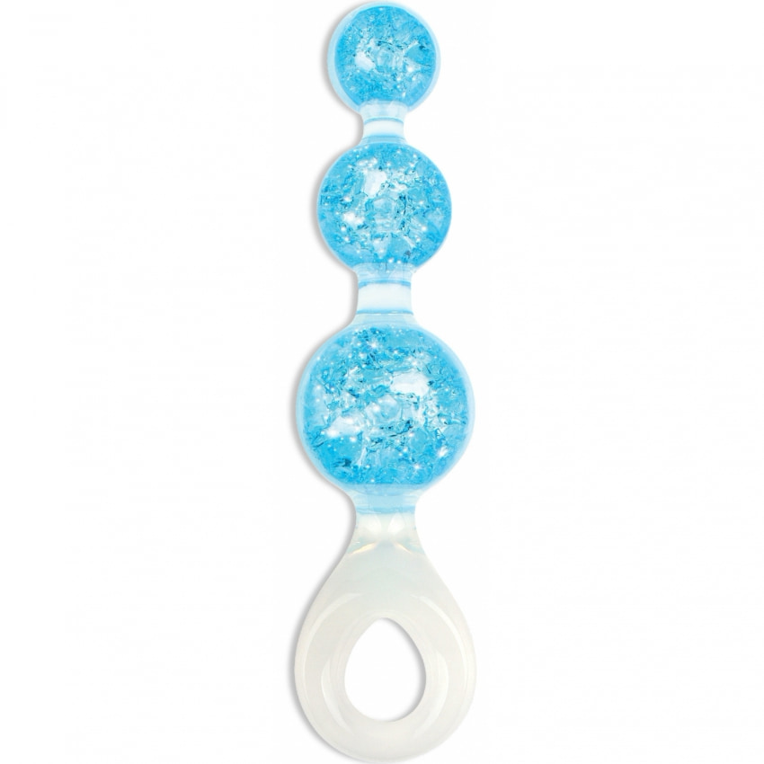 Plug Anal Crystal Trio Medium – Cristalin, Confortabil Albastru