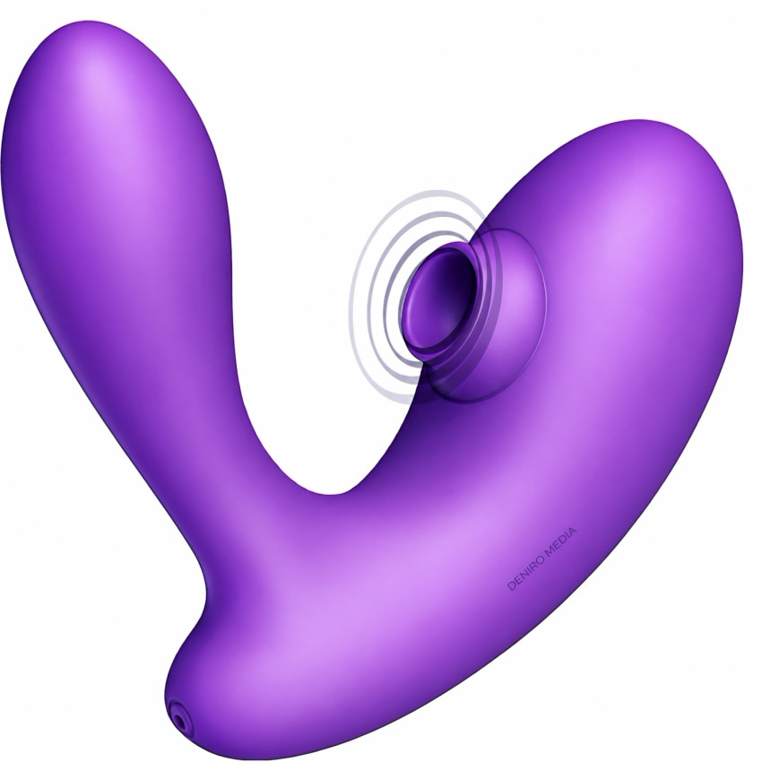 DuoVibe I Vibrator Air Punctul G Mov 9+9 Moduri, Reîncărcabil