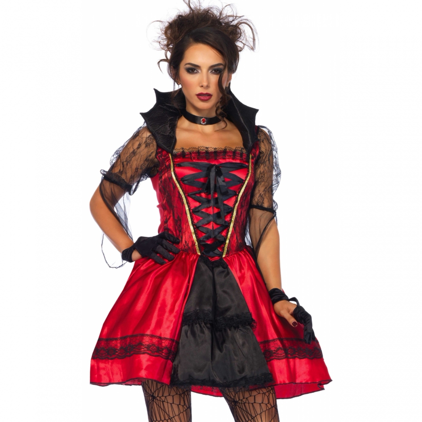 Costum Leg Avenue Gothic Vampire Roșu M
