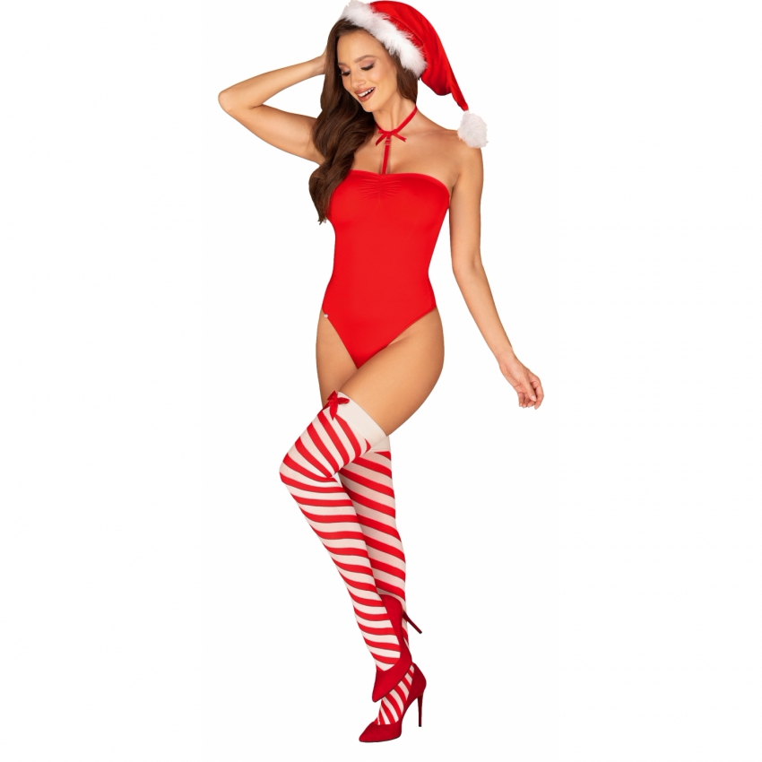 Body Obsessive Kissmas Roșu L-XL