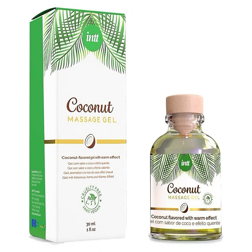 Gel Masaj Vegan Intt Cocos cu Efect încălzire 30ml