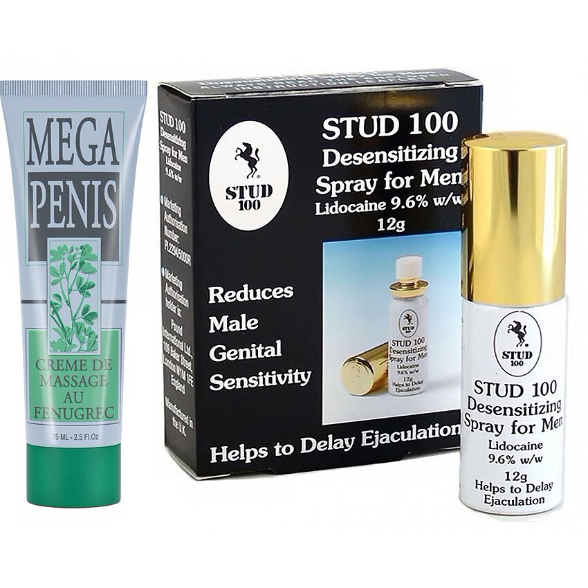 Pachet Cremă Mărire Mega Penis 75ml + Spray Stud 100 Original