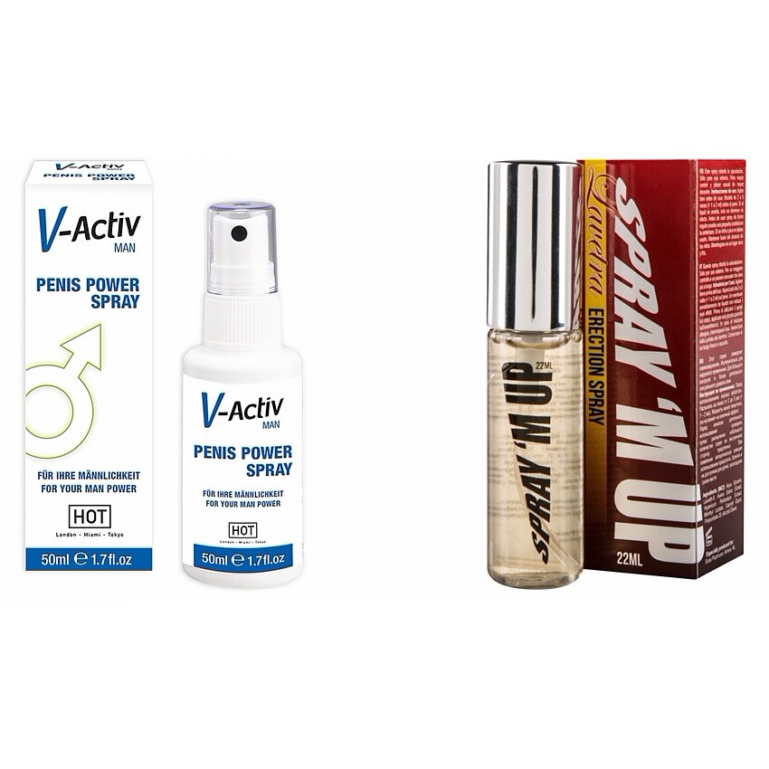 Pachet Spray V-activ Penis Power For Men 50ml + Spray Erecție Spray M-Up 22ml