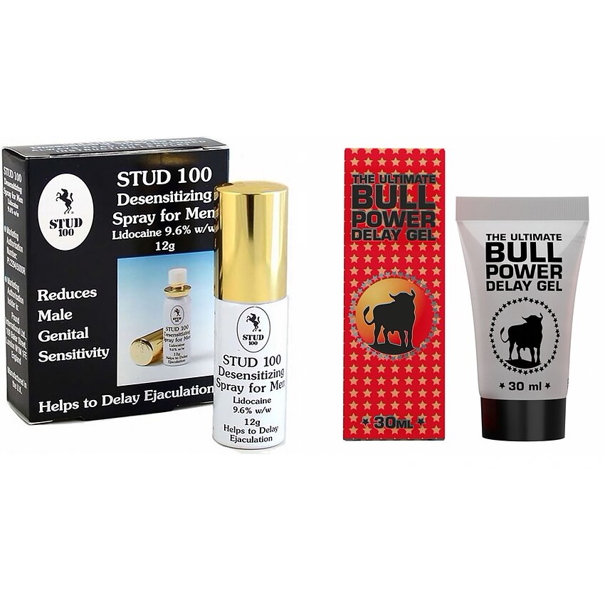 Pachet Spray Stud 100 Original + Gel Ejaculare Prematură Bull Power Delay 30ml