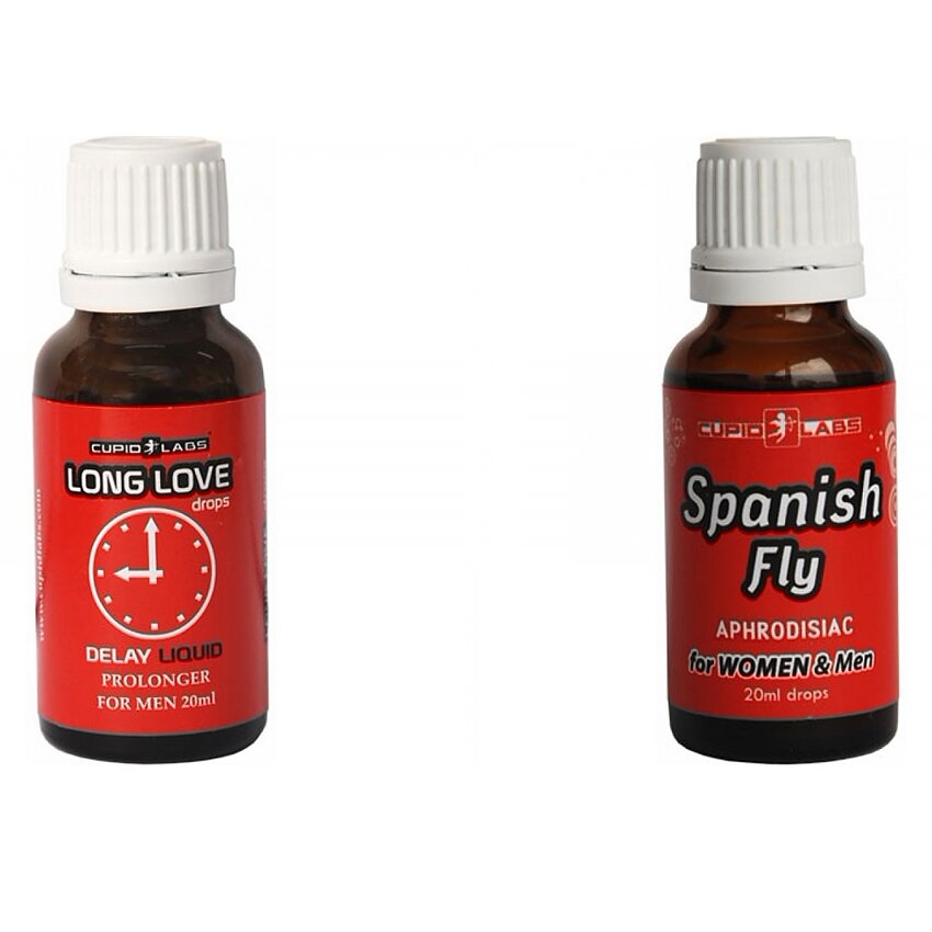 Pachet Picături Afrodisiace Spanish Fly 20ml + Picături Ejaculare Precoce Long Love 20ml