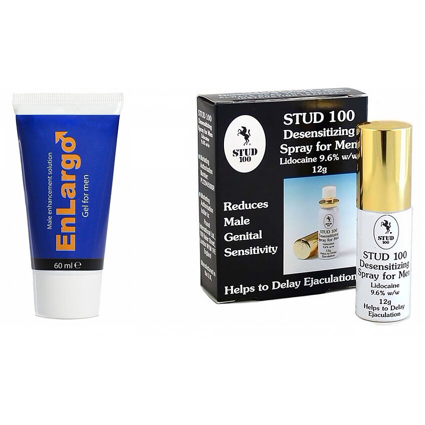 Pachet Cremă Mărirea Penisului Enlargo 100ml + Spray Stud 100 Original