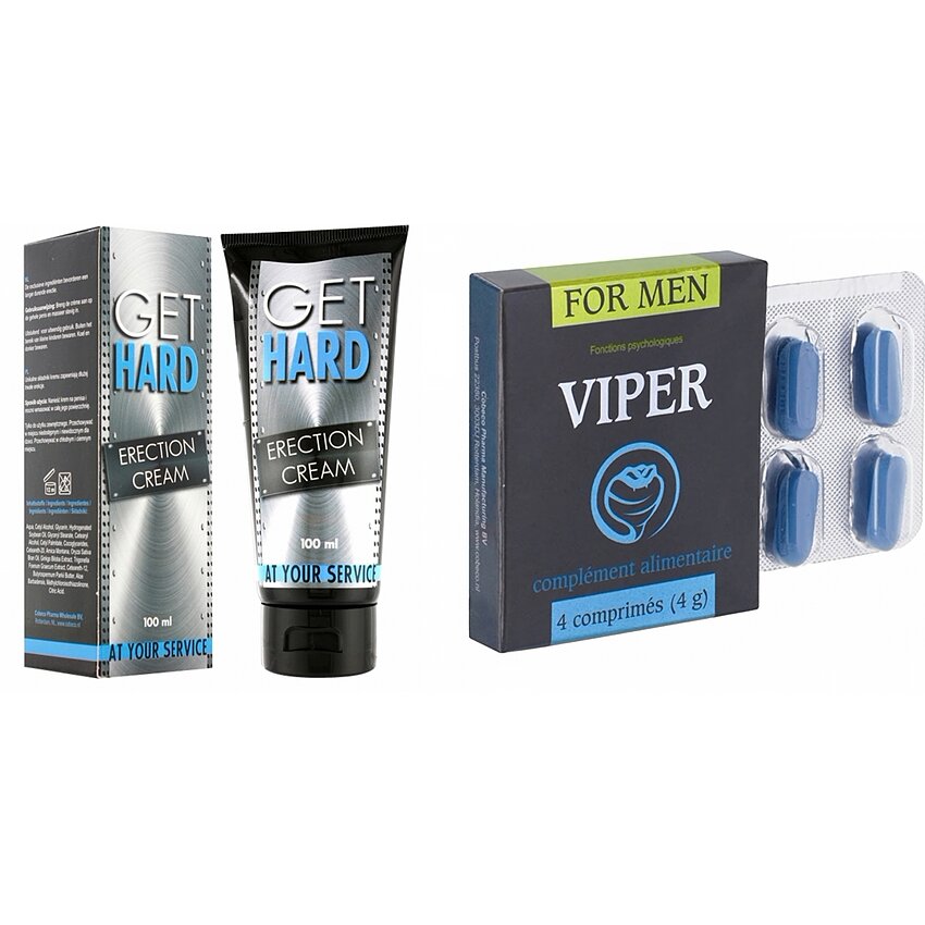 Pachet Cremă Get Hard + Pastile Viper FR 4