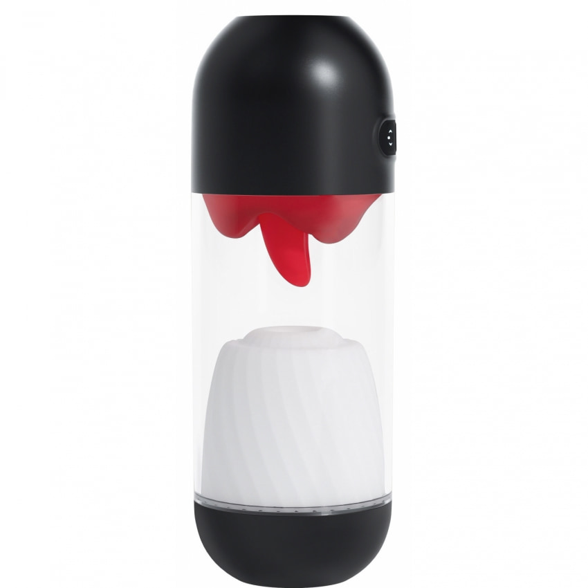Slurpy Crushious Masturbator Automat 2 în 1 Alb