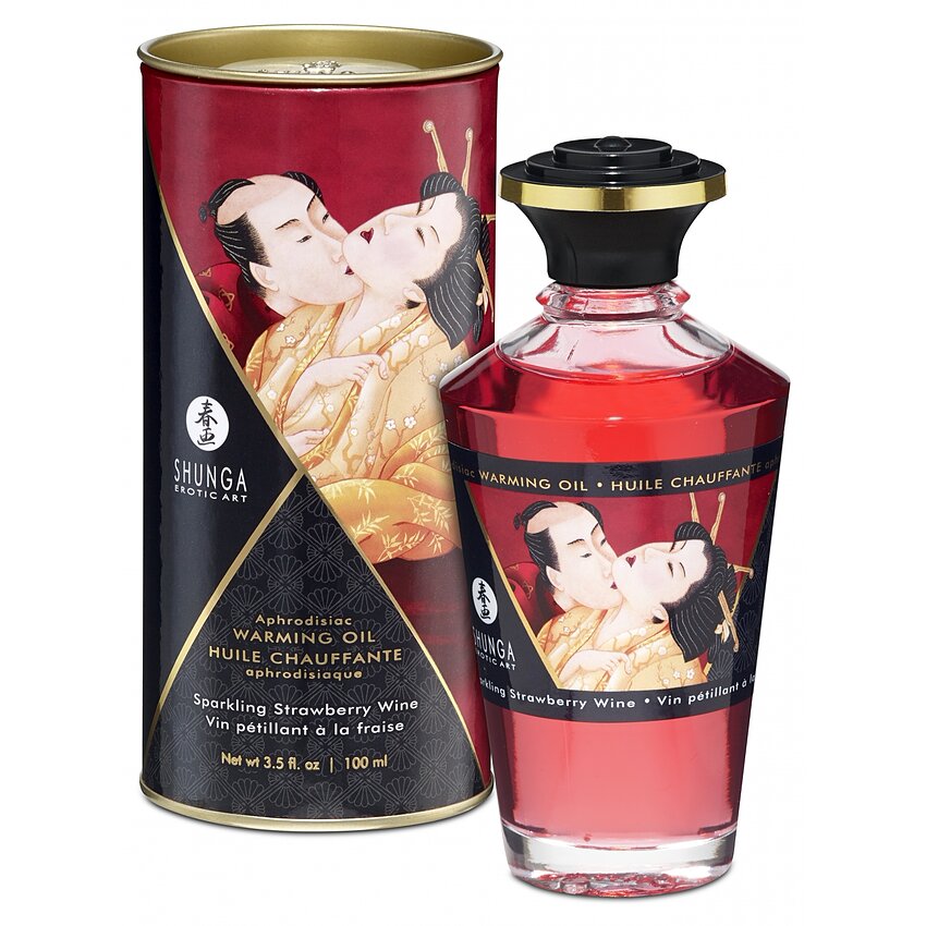 Ulei de Masaj Afrodisiac cu Bule de Șampanie și Senzație de Căldură 100ml